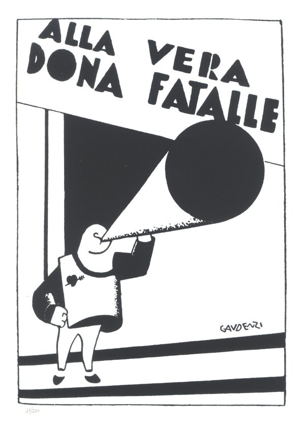 alf gaudenzi serigrafia ala vera donna fatalle